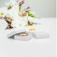 thumbnail image 6 of Prestige and Fancy Jewelry Box, Luxurious Jewelry Gift Box 3.5 x 3.5 x 1, 96 pack for Bracelets, Necklace, Pearls Keychains Cotton Filled Small Cardboard gift boxes with lids, Silver White, 6 of 8