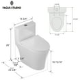 thumbnail image 6 of Symmetry 10 in. Rough In Size 1-Piece 1.28 GPF Single Flush Elongated Toilet in White, Soft Closed Seat Included, 6 of 7