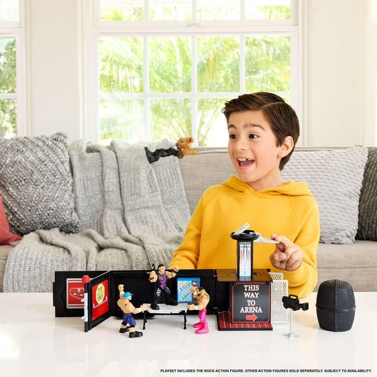 WWE Knuckle Crunchers Final Boss Microphone Playset with The Rock