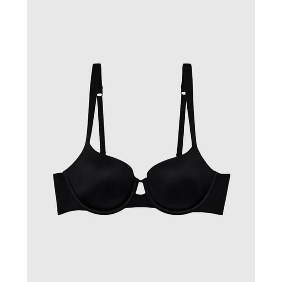 Lightly Lined Balconette Bra in Tuxedo Black