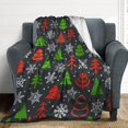 thumbnail image 5 of Office Dormitory Nap Blanket, Chair Sofa Soft Flannel Blanket Compatible with Christmas Decorations Snowflakes, Travel Sheet Shawl Blanket, Party Living Room Decoration Blanket, 5 of 6