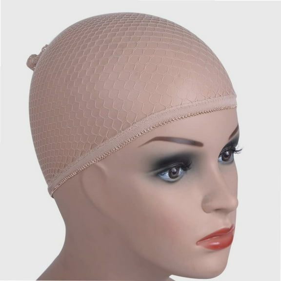 Wig Cap For Lace Front Wig 6 Pcs Mesh Wig Caps For Women Mesh Open End Stretchy Stocking Caps For Wigs (6 Pack-6 Pcs, Nude Beige)