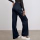 thumbnail image 4 of WILLBEST Pantalones Casuales Para Mujer, de Cintura Alta, Holgados, de Pierna Recta, Con Bolsillos Con Cremallera Para Uso Diario y Viajes, Cómodos Pantalones Deportivos Elásticos, Estilo Urbano., 4 of 6
