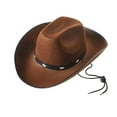 thumbnail image 2 of Sombrero de vaquero de fieltro para accesorios de disfraces de Halloween, disfraces, juegos de rol, accesorios de cosplay, decoraciones navideñas Café Macarena Sombrero de vaquero, 2 of 8