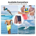 thumbnail image 6 of Mens Swim Trunks America Flag Quick Dry Board Shorts with Compression Liner, 6 of 6