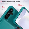 thumbnail image 3 of Decase Wallet Case for Samsung Galaxy S25, PU Leather/Plastic Wallet Phone Case with Magnetic Button Closure Credit Card Holder Slots, Stand Function, Lightweight Solid Fold Cover,Green, 3 of 6