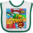 thumbnail image 3 of Inktastic I'm Two Comic Book Boys or Girls Baby Bib, 3 of 4