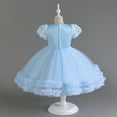 thumbnail image 5 of Kid Girls Dresses Formal Dress For Girls Blue Dresses For Girls First Birthday Dresses Easter Dresses For Toddler Girls 3-4 Years, 5 of 9