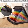 thumbnail image 2 of Nvzi-a Expanding File Folder (11.42*6.3*1in) B6 Size Document Organizer Fireproof Money Bag 13 Pockets Zipper Closure Portable Filing Wallet Holder Storage for Check,Bill,Receipts（Black and Rainbow）, 2 of 4