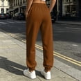 thumbnail image 6 of Levmjia Women's Solid Color Jogger Pants High Waisted Drawstring Elastic Waist Casual Sweatpants with Pockets Tapered Cuffed Lounge Pants, 6 of 8