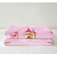 thumbnail image 6 of Princess Fleece Blanket,Romantic Fairy Tale Dreamy Castle Girls Plush Blanket for Kids Teens,Lovely Room Decor,Pink Roses Flowers Romantic Hearts Flannel Blanket,Twin 60"x80", 6 of 6