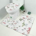 thumbnail image 2 of White Christmas Snowman Pattern Bathroom Rugs Sets 3 Piece,Toilet Cover Set,Absorbent Non Slip Bathroom Mats Sets with U-Shaped Contour Rug Toilet Rug Set, 2 of 5