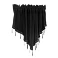 thumbnail image 4 of Beaded Triangle Sheer Valance Curtains for Windows, Scalloped Sheer Curtain Panels with Crystal Beads - Rod Pocket Farmhouse Window Treatment for Kitchen Bedroom, 4 of 5