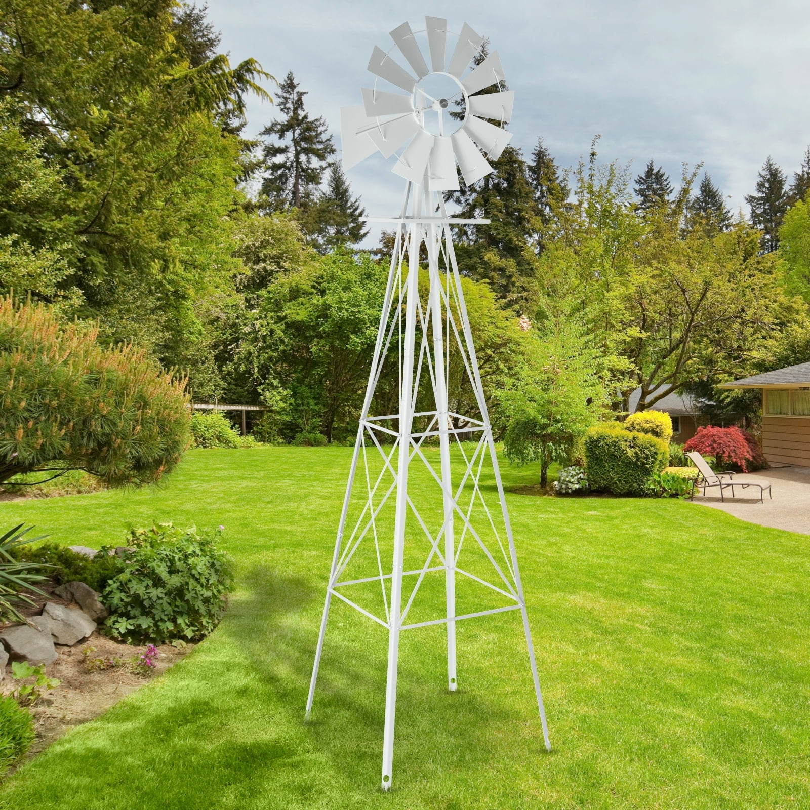 Ktaxon 8FT Weather Resistant Yard Garden Windmill Green - Walmart.com