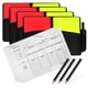 thumbnail image 1 of Juego de 4 tarjetas de árbitro, tarjetas rojas y amarillas con soporte, lápiz de puntuación para fútbol, ​​voleibol y árbitros de fútbol, 1 of 6