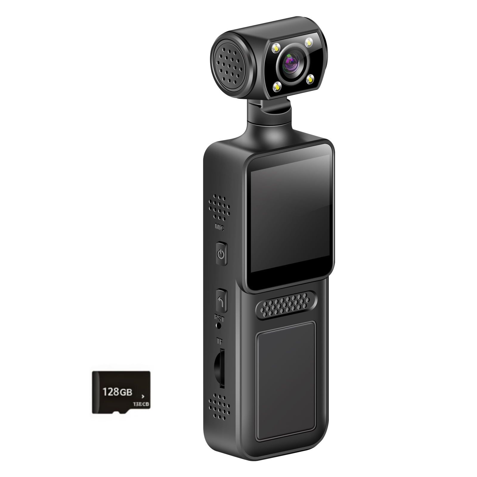 Portable Handheld 4K Pocket Camera 180 Degree Rotating Camera Portable Digital Video Recorder Cycling Sports Camcorder