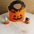 thumbnail image 2 of Halloween Pumpkin Treat Bags – 24 Pack, Durable Plastic Goodie Bags with Handles, Perfect for Parties, Trick-or-Treat, Candy and Gift Packaging, Festive Orange Black Design for Kids and Adults, 2 of 5
