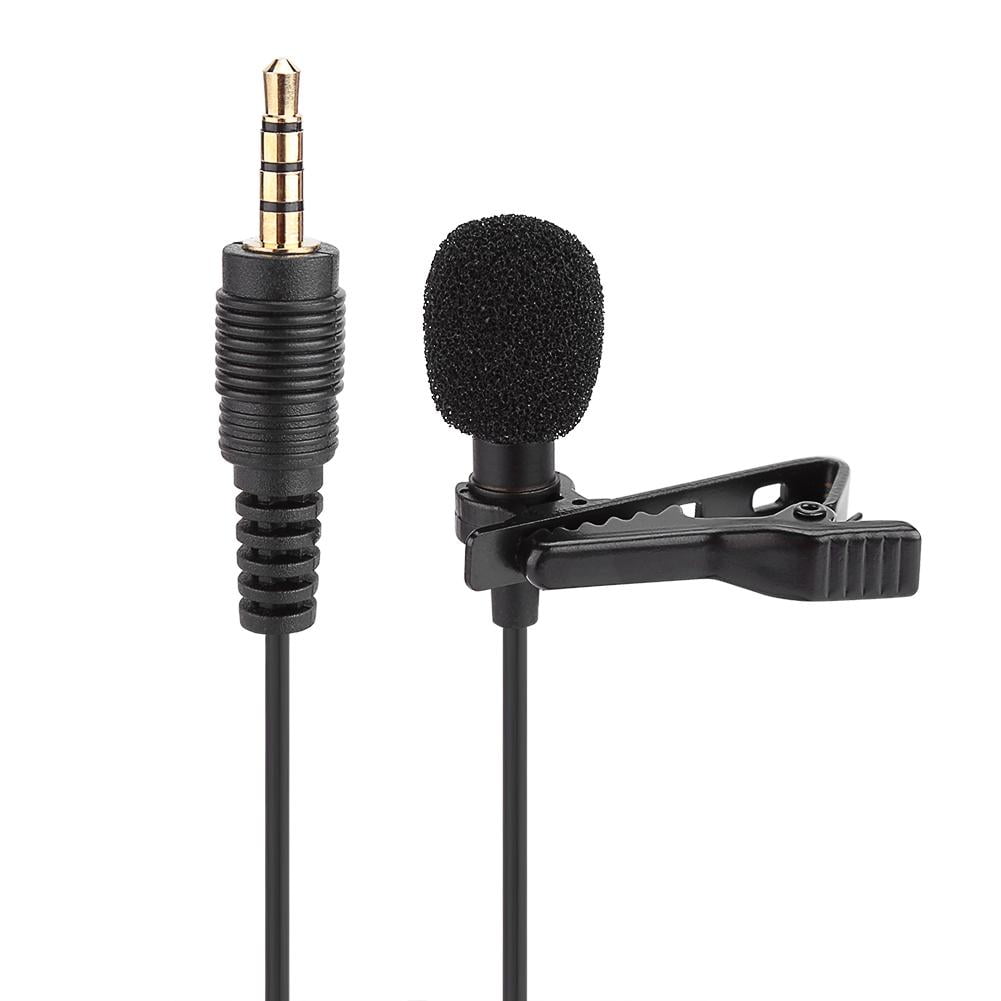 LYUMO Clipon Microphone,3.5mm Jack Mini Wired Clipon Lapel Hands Free