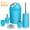 Blue, variant on Bathroom Accessories Set For New Home Gifting 6 Pcs Bathroom Set Ensemble Complete Soap Dispenser Toothbrush Holder Tumbler Soap Dish Toilet Cleaning Brush Trash Can For Valentines Gift Guest Room