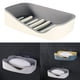 thumbnail image 5 of Soporte de plástico para guardar s de jabón con drenaje de doble capa, autoadhesivo para baño, cocina, sa de , mantener el jabón seco Gris Macarena jabonera de pared, 5 of 7