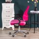 thumbnail image 3 of 1 juego de fundas para silla de oficina giratorias y giratorias con respaldo y asiento. Rosa roja, 3 of 5
