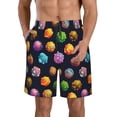 thumbnail image 2 of Uemuo Lovely Planet Pattern Men's Swim Trunks Hawaiian Beach Bathing Suit Swimsuits Beach Quick-Dry Shorts with Pockets-, 2 of 9