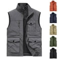 thumbnail image 1 of Fengqque Gilet Cargo Léger pour Homme à Multiples Poches pour Plein Air Randonnée Pêche Camping Rouge 8(TG), 1 of 7