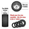 thumbnail image 4 of 4.10/3.50-4 Inner Tube for Wheelbarrows, , Mowers, 4 of 6