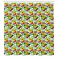 thumbnail image 3 of Jungle Shower Curtain, Tropical Plants Composition with Yellow Lily Chinese Hibiscus and Monstera Leaves, Fabric Bathroom Set with Hooks, 69W X 84L Inches Extra Long, Multicolor, by Ambesonne, 3 of 3