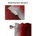 thumbnail image 6 of Dark Red Grey Black Ombre Bathroom Window Curtain, Farmhouse Gradient Minimalist Light Filtering Coffee Kitchen Curtains, Bedroom Living Room Curtains 2 Panel 84"x63", 6 of 6