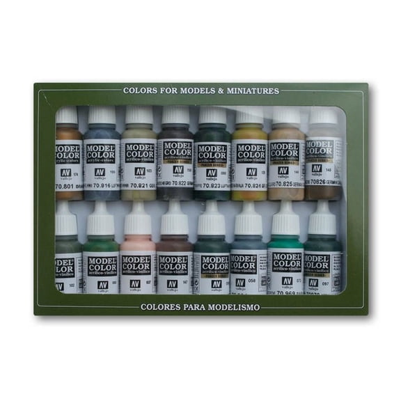 Model Color Paint Set - WWII German Camouflage Colors