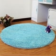 thumbnail image 3 of Alfombra redonda antideslizante de microfibra para baño, absorbente, 80 cm de diámetro, azul Dia. 80cm, 3 of 5