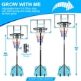 thumbnail image 2 of Portable Basketball Goal System with Stable Base and Wheels, use for Indoor Outdoor teenagers youth height adjustable 5.6 to 7ft Basketball Hoop 28 Inch Backboard, 2 of 9