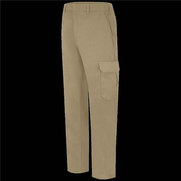 Bulwark PMU2KH-36-28 Mens Lightweight FR Cargo Pant, Khaki - 36 in. Waist - 28 in. Inseam