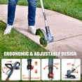 thumbnail image 5 of SENIX 20V 10" Cordless String Trimmer Weed Wacker, Telescoping Rotating Shaft, Adjust Head & Assistant Grip，Auto Line Feed 2.5Ah Battery & Charger Included GTX2‑M, 5 of 9