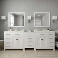 thumbnail image 2 of Caroline Parkway 93" Double Bath Vanity in White with White Quartz Top and Square Sinks, 2 of 2