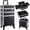 Black, variant on Professional 3 in 1 Rolling Makeup Train Case Large Cosmetic Trolley Box Lockable Salon Barber Case, Pink