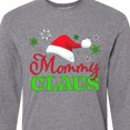 thumbnail image 4 of Inktastic Mommy Claus with Christmas Santa Hat and Snowflakes Long Sleeve T-Shirt, 4 of 5