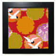 thumbnail image 1 of Japan Art Japanese Style Crane Black Square Frame Picture Wall Tabletop, 1 of 3