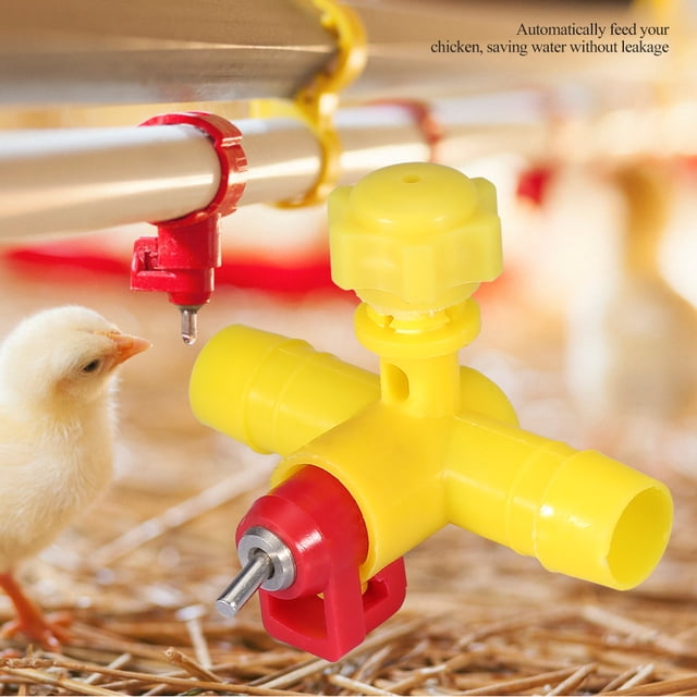 Bedero para pollos, 10 piezas, automático de bebedero para pollos, tetinas de agua para pollos, bedero para aves de corral, dispensador de agua potable para aves de corral,