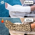 thumbnail image 7 of COEQINE Leopard Print Leg Cast Cover Small Size Outdoor Protection Leg Cover Bandage Protector Removable Outdoor Leg Protection Cover Leg Plaster Sleeve for Adult Teens, 7 of 7