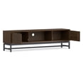 thumbnail image 3 of Simpli Home Banting 72 inch Wide Solid Wood Low TV Stand in Walnut Brown For TVs up to 80 inches, 3 of 12