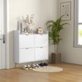 thumbnail image 2 of HOMCOM Armoire Mince de Rangement pour Chaussures avec 4 Tiroirs Basculants et Tablettes Ajustables, 2 of 10