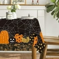 thumbnail image 4 of Halloween Tablecloth 60x104 Inch Rectangular, Jack-O-Lantern Pumpkin Cobweb Scary Themed Washable Table Cover for Party Picnic Dinner Decor, 4 of 6