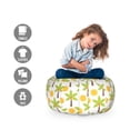 thumbnail image 2 of Palm Tree Storage Toy Bag Chair, Tropical Tree and Sun Exotic Caribbean Island Themed Pattern Summer Fun Nature, Stuffed Animal Organizer Washable Bag, Large Size, Multicolor, by Ambesonne, 2 of 3