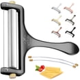 thumbnail image 1 of Zulay Kitchen Trancheuse à Fromage en Fil d'Acier Inoxydable - Coupe-Fromage à Main Réglable avec 2 Fils Supplémentaires - Rasoir à Fromage Premium pour Mozzarella Cheddar Gruyere - Coupe-Fromage avec Fil (Gunmetal), 1 of 5