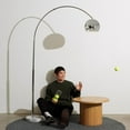 thumbnail image 6 of Brightech Olivia 75 in. Brushed Chrome Modern 1-Light LED Marble Base Floor Lamp with Chrome Metal Bowl Shade and Adjustable Head, 6 of 11