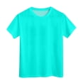 thumbnail image 4 of Sopiago Short Sleeve T Shirts for Girls Summer Tops Toddler Crewneck T Shirts Mint Green,9-10 Years, 4 of 4