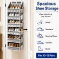 thumbnail image 6 of BugHull 6-Tier Over The Door Organizer, Extra Large Behind Door Storage with 12 Side Pockets, Hanging Organizer for Bedroom, Bathroom, Pantry, Gray, 6 of 8