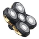thumbnail image 1 of Cabezales de Cuchilla de Afeitar Universales en Dorado con Corte Giratorio 4D de 5 Repuestos, 1 of 7